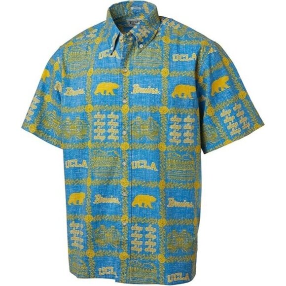 Reyn Spooner University California UCLA Tailored Hawaiian Button Shirt M NWT - Picture 1 of 5